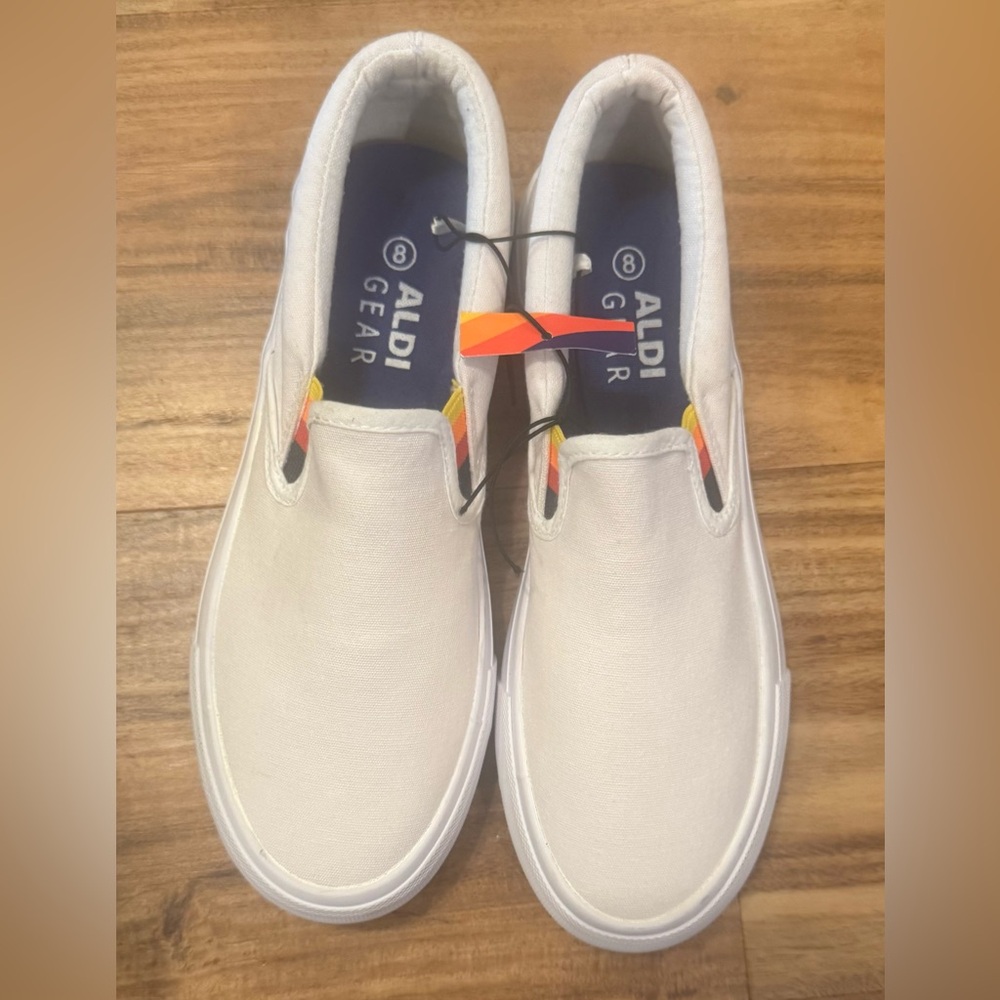 ALDI GEAR Women's White Slip-On Sneakers